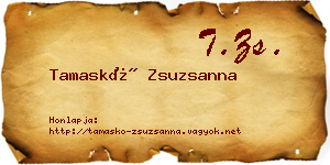 Tamaskó Zsuzsanna névjegykártya